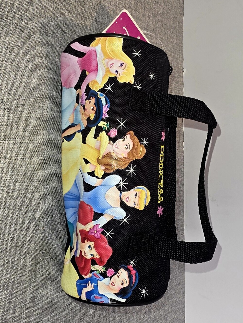 Disney Black Cosmetic/Pencil Bag with Colorful Princess Artwork